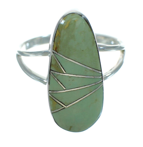 Authentic Sterling Silver And Turquoise Southwest Ring Size 7 YX69550