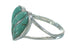 Turquoise And Silver Heart Southwest Ring Size 5-3/4 YX69579