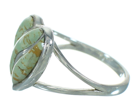 Turquoise And Authentic Sterling Silver Heart Southwest Ring Size 5-1/4 YX69597