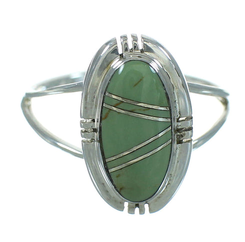 Turquoise And Silver Southwestern Ring Size 6-1/4 YX69613