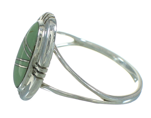 Turquoise And Silver Southwestern Ring Size 6-1/4 YX69613