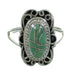 Turquoise Inlay And Sterling Silver Southwestern Jewelry Ring Size 4-3/4 YX69699