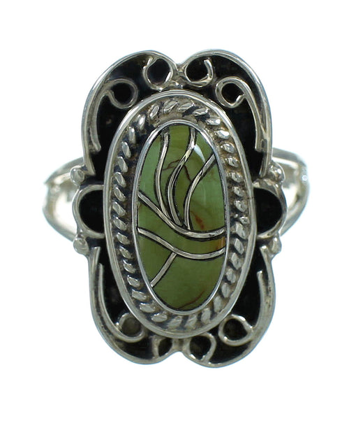 Turquoise And Authentic Sterling Silver Southwest Jewelry Ring Size 4-1/4 YX69705