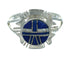 Silver Lapis Inlay Jewelry Ring Size 4-1/2 AX73738