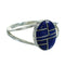 Southwestern Lapis Sterling Silver Jewelry Ring Size 6-3/4 AX74005