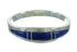 Southwest Sterling Silver Lapis Inlay Ring Size 6-1/4 AX74026