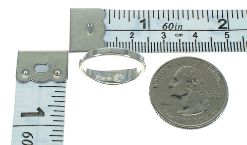 Genuine Sterling Silver Southwestern Lapis Inlay Ring Size 7-3/4 AX74022