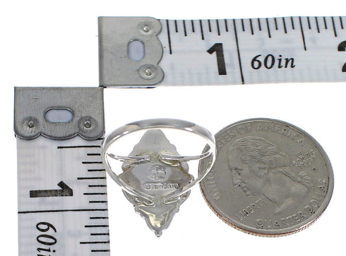 Southwest Sterling Silver And Multicolor Ring Size 6-3/4 WX70966