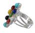 Multicolor Genuine Sterling Silver Southwestern Ring Size 4-1/2 WX70986