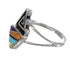Southwestern Multicolor Sterling Silver Water Wave Ring Size 4-3/4 WX74944