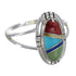 Genuine Sterling Silver Multicolor Southwest Ring Size 6 WX75073