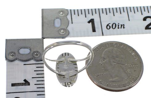 Southwest Multicolor Authentic Sterling Silver Ring Size 8-1/4 WX75082