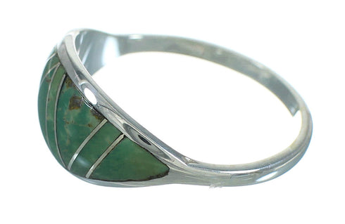 Turquoise Genuine Sterling Silver Jewelry Ring Size 6-1/2 AX80776