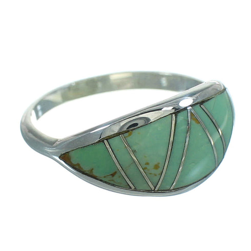 Turquoise Silver Jewelry Southwest Ring Size 6-1/2 AX80840