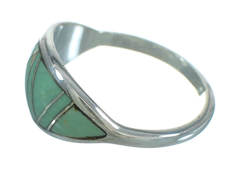 Turquoise Silver Jewelry Southwest Ring Size 6-1/2 AX80840