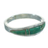 Silver Southwest Turquoise Inlay Jewelry Ring Size 7-1/2 AX80900
