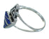 Water Wave Southwestern Silver Lapis Opal Ring Size 8 QX83231