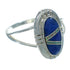 Silver Southwestern Lapis Opal Ring Size 4-1/2 QX83243
