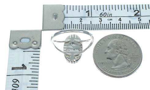 Silver Southwestern Lapis Opal Ring Size 4-1/2 QX83243