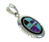 Authentic Sterling Silver Multicolor Inlay Southwest Pendant YX67456