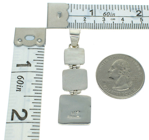 Multicolor Inlay And Genuine Sterling Silver Southwest Pendant YX67482