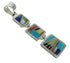 Multicolor Inlay And Authentic Sterling Silver Southwest Slide Pendant YX67487