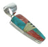 Authentic Sterling Silver And Multicolor Inlay Southwest Slide Pendant YX67502