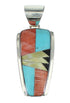 Sterling Silver And Multicolor Inlay Southwest Slide Pendant YX67503