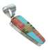 Sterling Silver And Multicolor Inlay Southwest Slide Pendant YX67503
