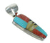 Sterling Silver And Multicolor Inlay Southwestern Pendant YX67505
