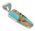 Sterling Silver And Multicolor Inlay Southwest Pendant YX67507