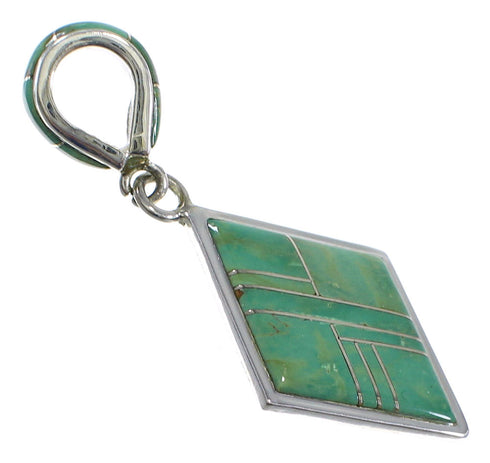 Sterling Silver Southwestern Turquoise Pendant QX78910
