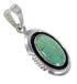 Southwest Sterling Silver Turquoise Pendant QX78927