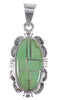 Southwest Authentic Sterling Silver Turquoise Pendant QX78932