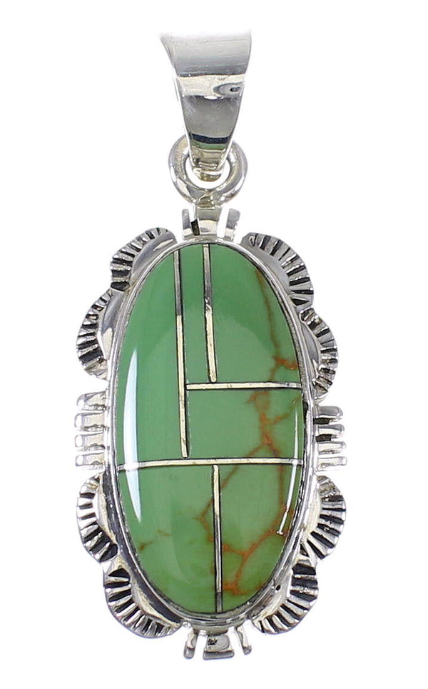 Turquoise Silver Southwest Pendant QX78943