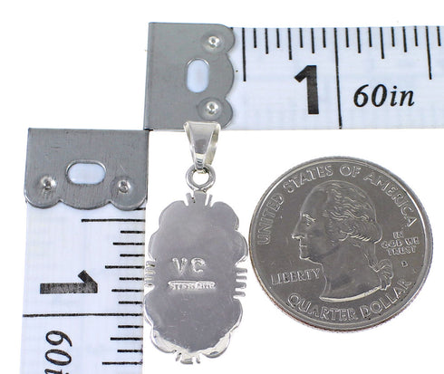 Turquoise Silver Southwestern Pendant QX78944