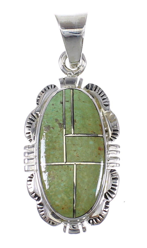 Turquoise Sterling Silver Southwest Pendant QX78947