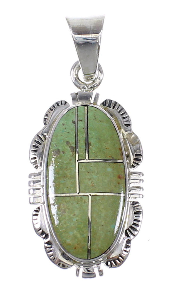 Turquoise Sterling Silver Southwest Pendant QX78947
