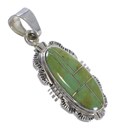 Turquoise Sterling Silver Southwestern Pendant QX78950