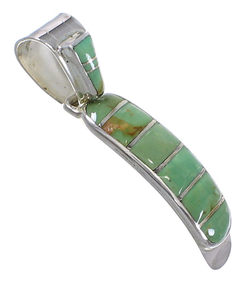 Turquoise Authentic Sterling Silver Southwest Pendant QX78955
