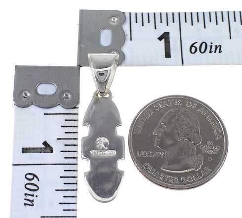 Turquoise Southwestern Sterling Silver Pendant QX78984