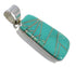 Turquoise Inlay Silver Southwest Pendant QX78999