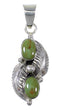 Authentic Sterling Silver Southwestern Turquoise Jewelry Pendant QX79026