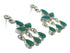 Turquoise Silver Post Dangle Earrings AX71516