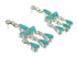 Southwest Turquoise Silver Post Dangle Earrings AX71517