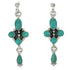 Silver Turquoise Post Dangle Earrings AX71523