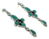 Silver Turquoise Post Dangle Earrings AX71523
