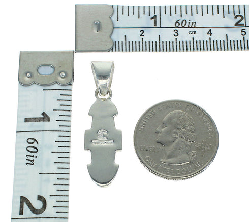 Genuine Sterling Silver Turquoise And Opal Southwestern Pendant YX68211