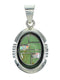 Authentic Sterling Silver Turquoise And Opal Southwestern Slide Pendant YX68218