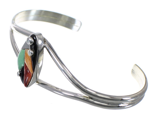 Whiterock Multicolor Authentic Sterling Silver Cuff Bracelet RX70376